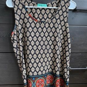 Flared open back tank top